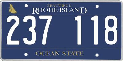 RI license plate 237118
