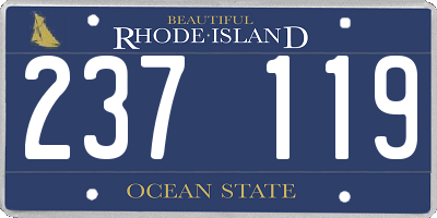 RI license plate 237119