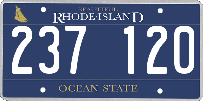 RI license plate 237120