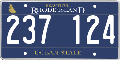 RI license plate 237124