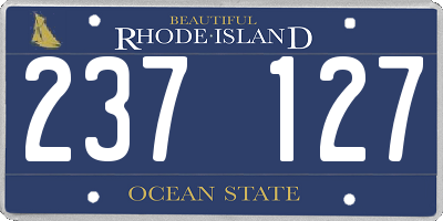 RI license plate 237127