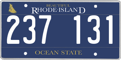 RI license plate 237131