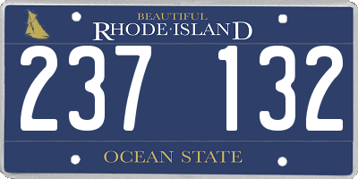RI license plate 237132