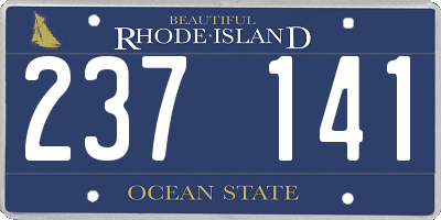 RI license plate 237141