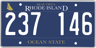 RI license plate 237146
