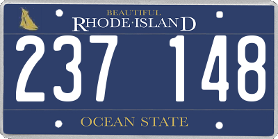 RI license plate 237148