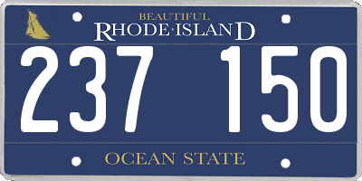 RI license plate 237150