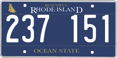 RI license plate 237151