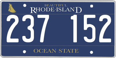 RI license plate 237152