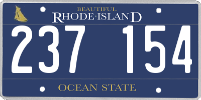RI license plate 237154