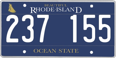 RI license plate 237155