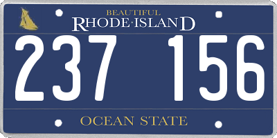 RI license plate 237156