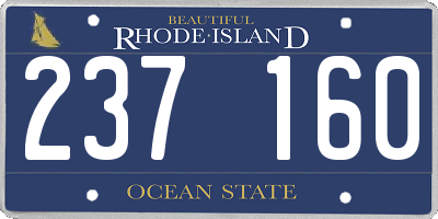 RI license plate 237160