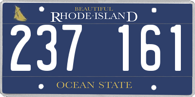 RI license plate 237161