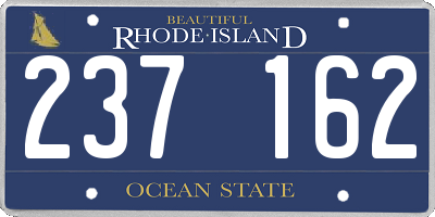 RI license plate 237162