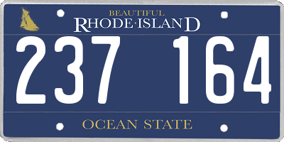 RI license plate 237164