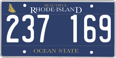 RI license plate 237169
