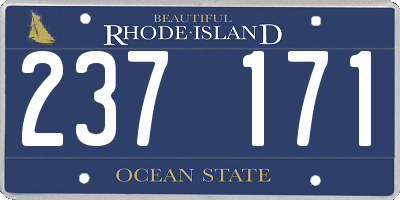 RI license plate 237171