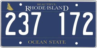 RI license plate 237172
