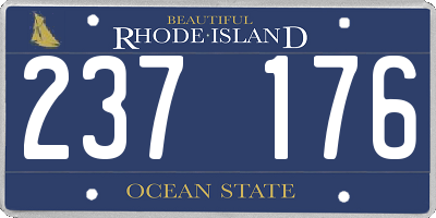 RI license plate 237176