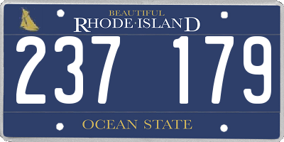 RI license plate 237179