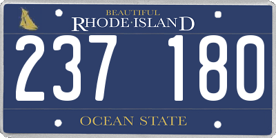 RI license plate 237180