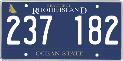 RI license plate 237182