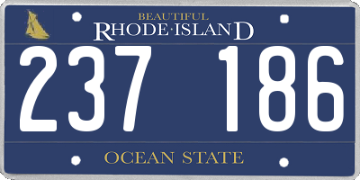 RI license plate 237186