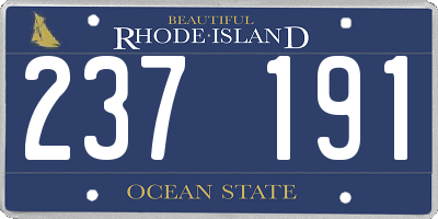 RI license plate 237191