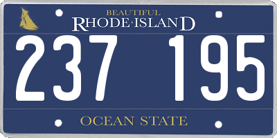 RI license plate 237195