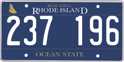 RI license plate 237196