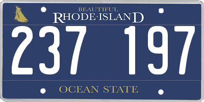 RI license plate 237197