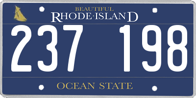RI license plate 237198