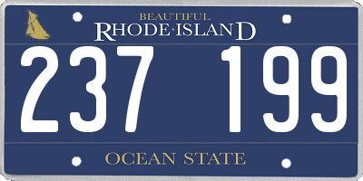RI license plate 237199