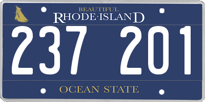 RI license plate 237201