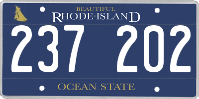 RI license plate 237202