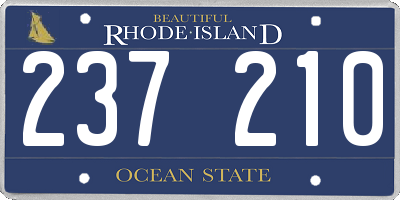 RI license plate 237210