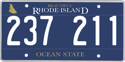 RI license plate 237211