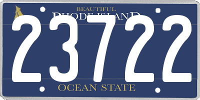 RI license plate 23722