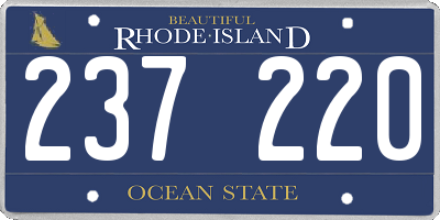 RI license plate 237220