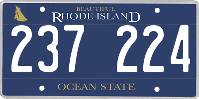 RI license plate 237224