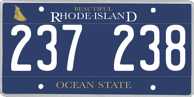 RI license plate 237238