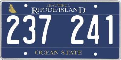 RI license plate 237241