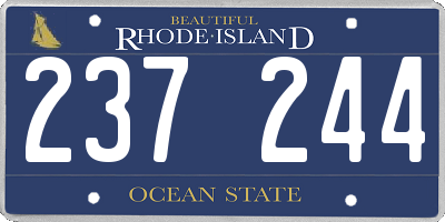 RI license plate 237244