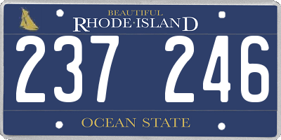 RI license plate 237246