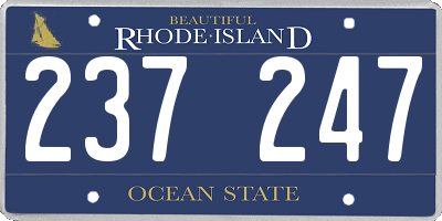 RI license plate 237247