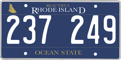 RI license plate 237249