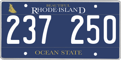 RI license plate 237250