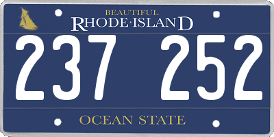 RI license plate 237252