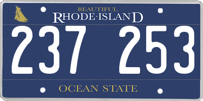 RI license plate 237253